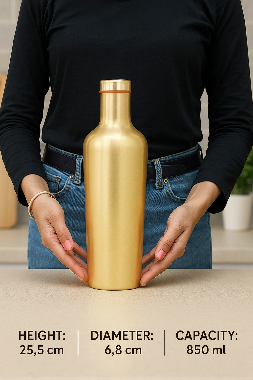 Elegant Bronze/Kansa/Phool Bottle | Beautifully Crafted Water Bottle