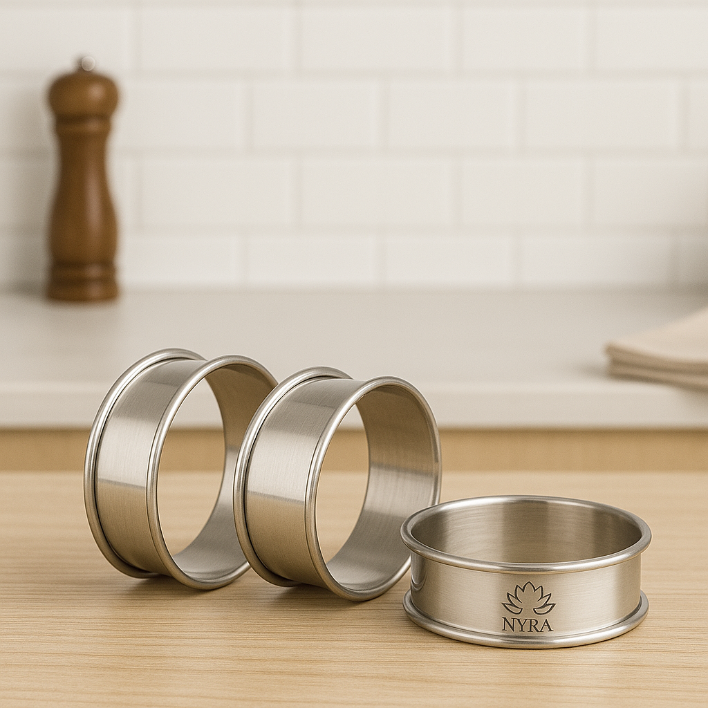 Stainless Steel Round Hot Pot Stand, Matka Ring for Kitchen – Set of