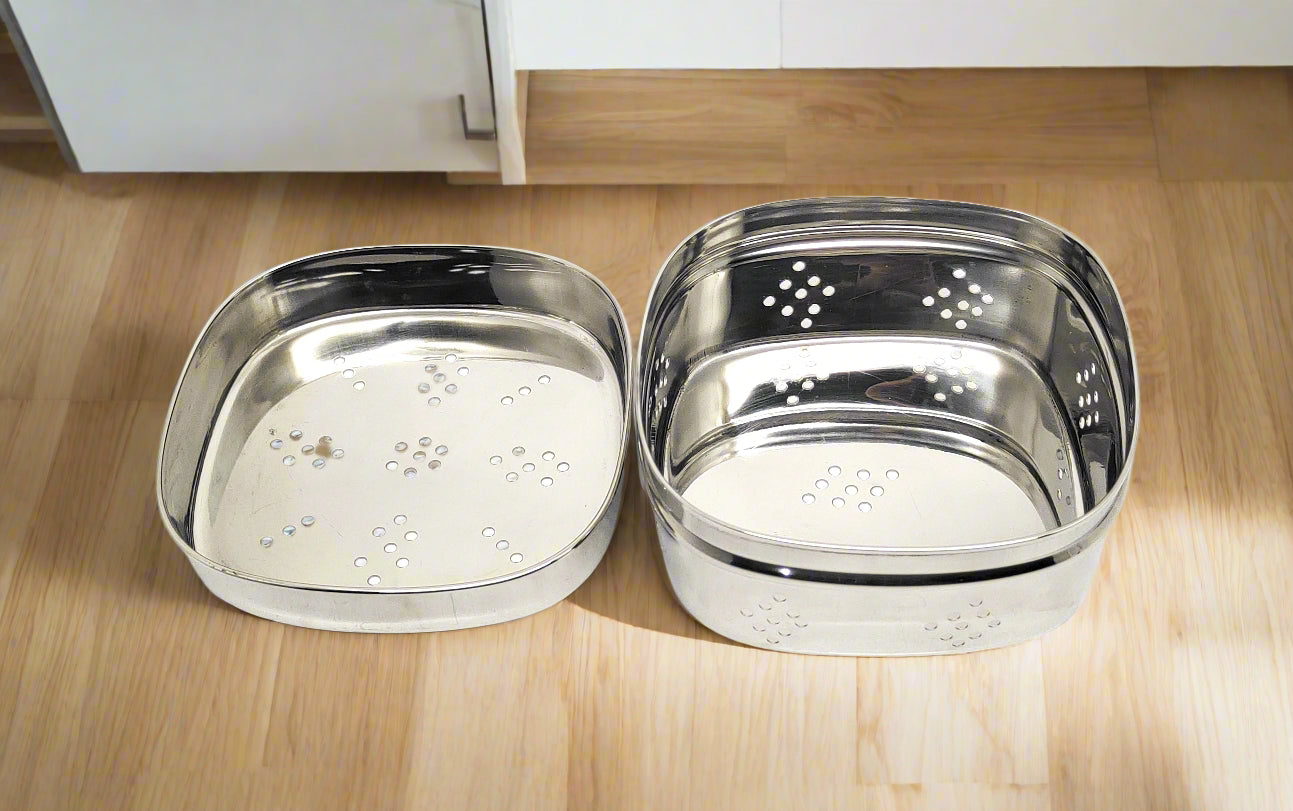 Stainless Steel Square Coriander Storage Container - 3 Size