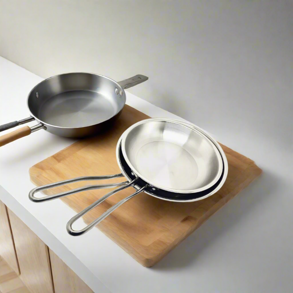 Triply Stainless Steel Frypan Set with Lid