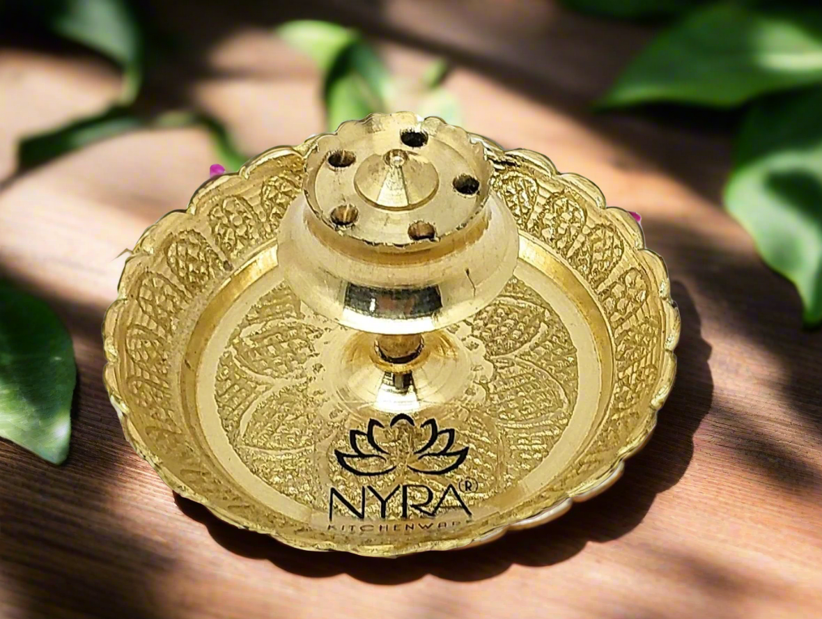 Brass Agarbatti/Incense Stand | Peetal Agarbatti Stick Holder for Pooja