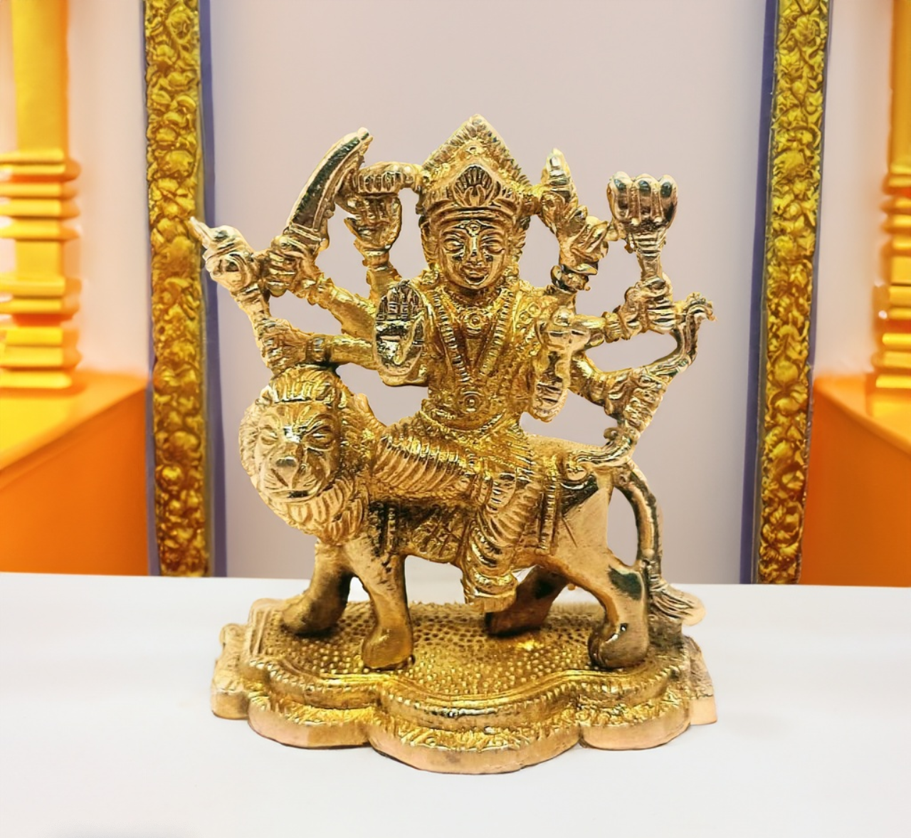 Brass Goddess Durga Maa Idol | Peetal Durga/Ambe Maa Statue