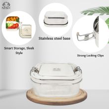 Stainless Steel Double Decker Lunch Box | Eco–Friendly Food Compartment Lunch Box