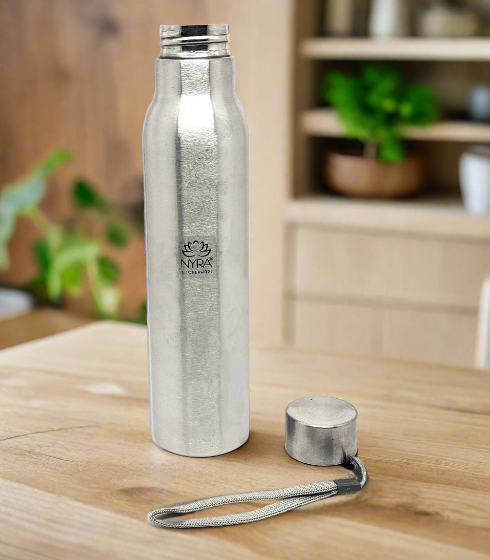 Stainless Steel Single-Walled Water Bottle with a String