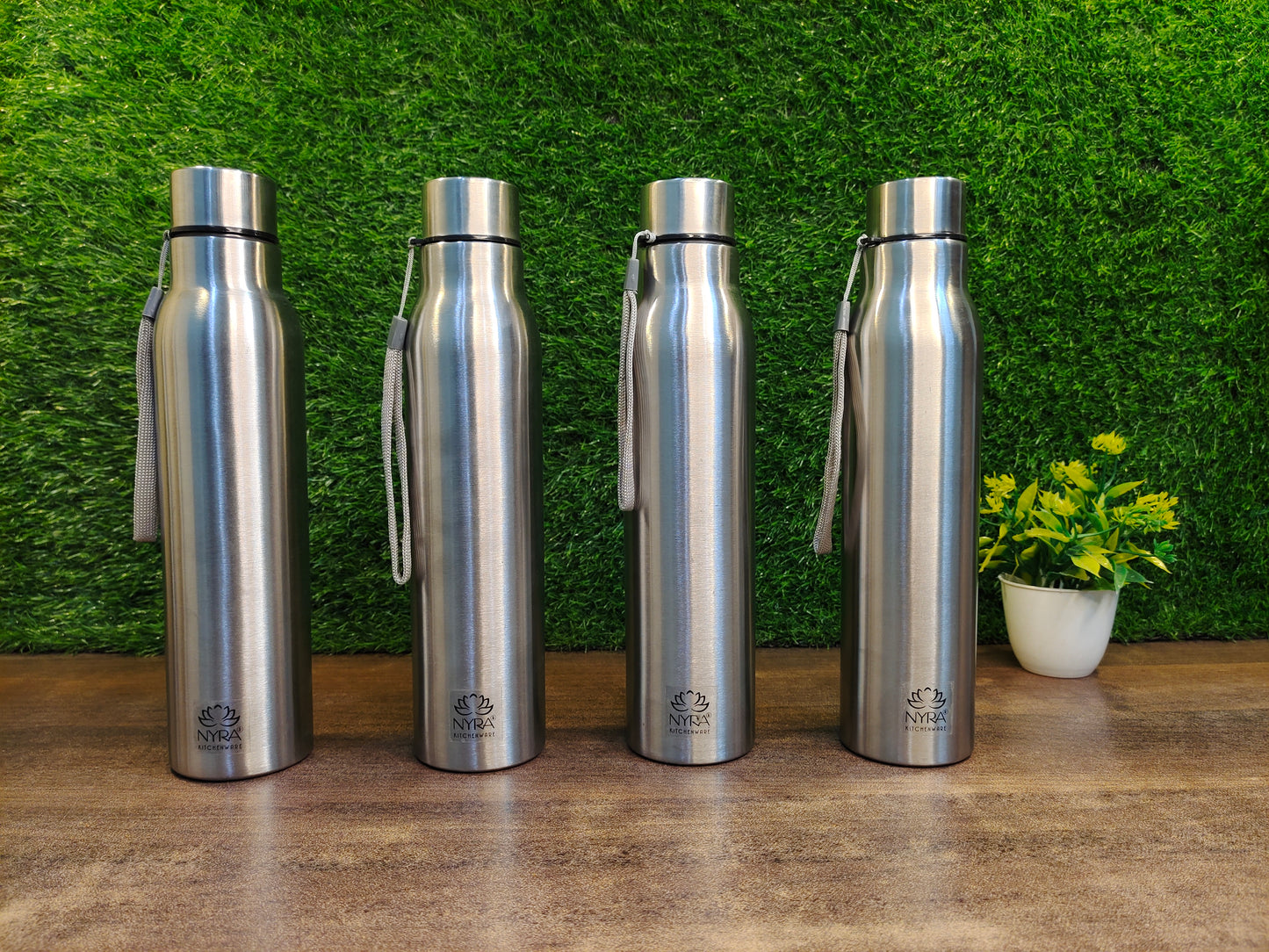 Stainless Steel Single-Walled Water Bottle with a String