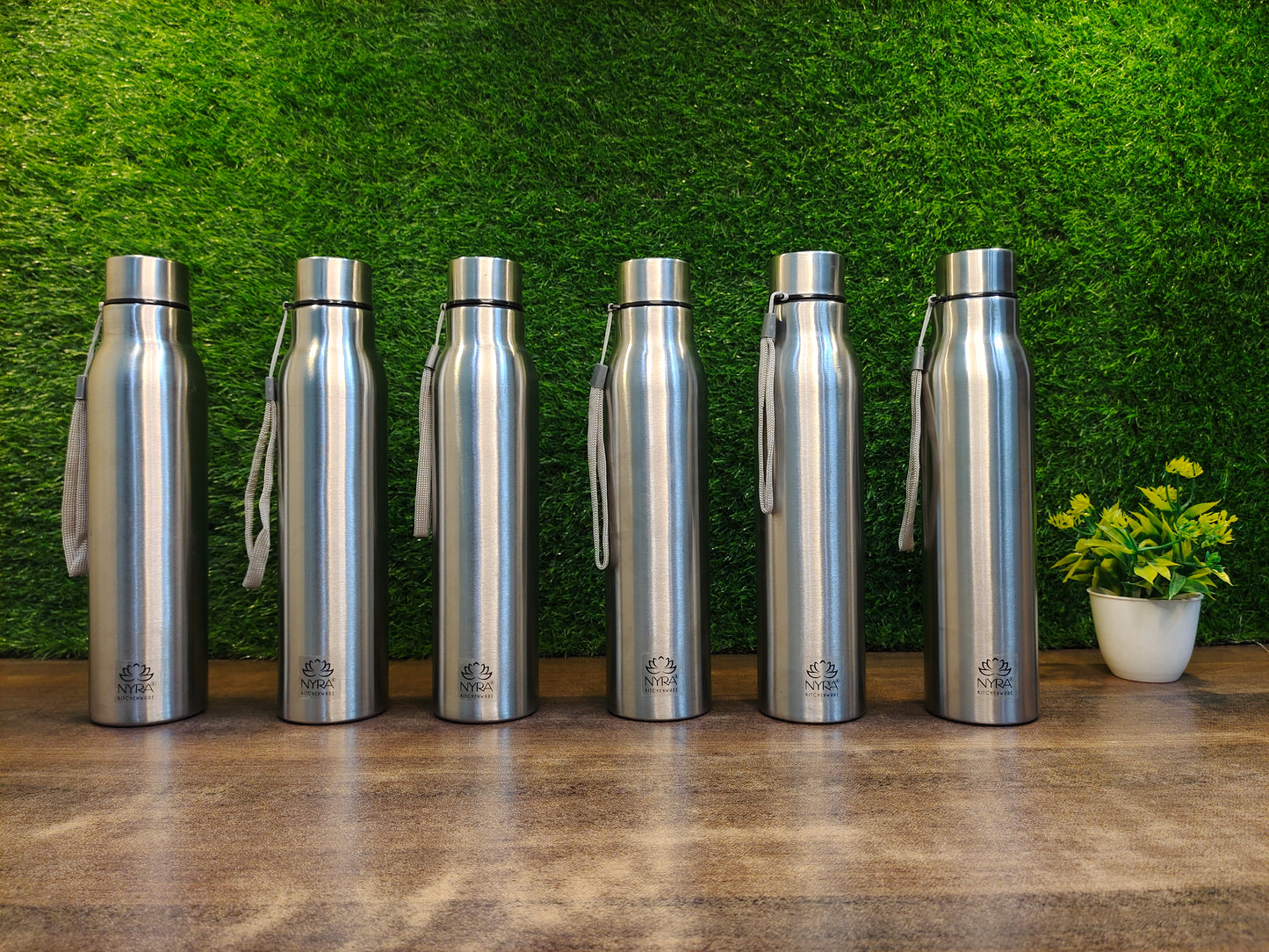Stainless Steel Single-Walled Water Bottle with a String
