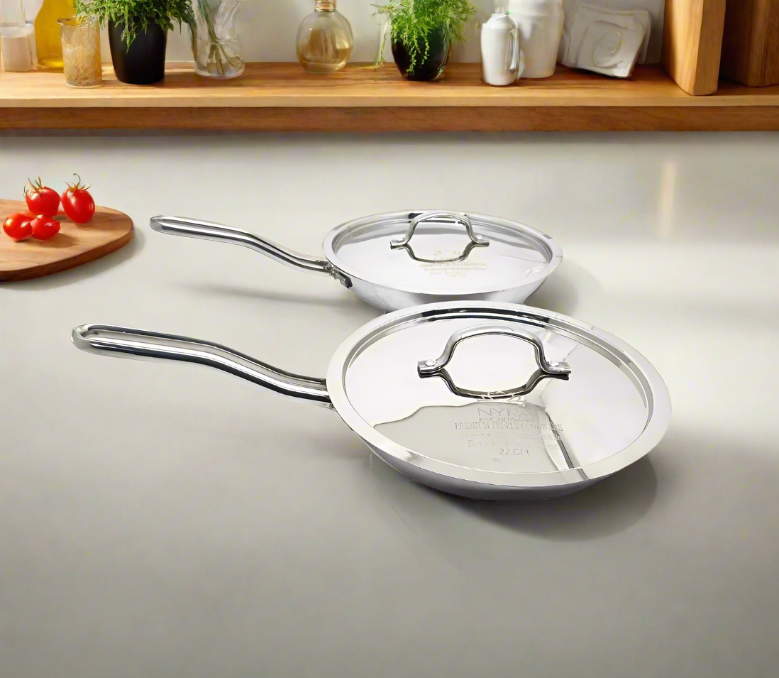 Triply Stainless Steel Frypan Set with Lid