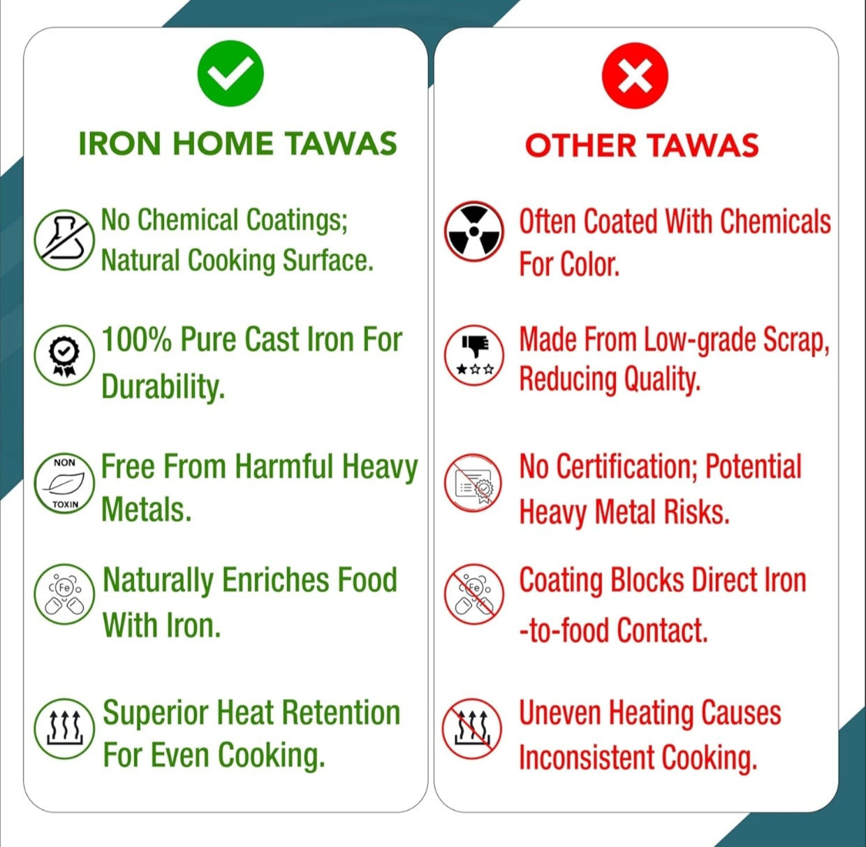 Advantages of Cast Iron Tawa for Dosa & Chapati