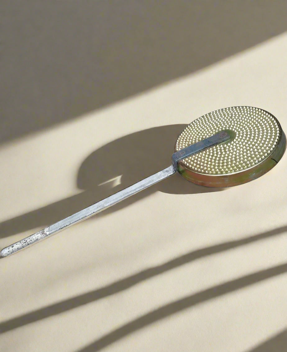 Stainless Steel Bondi Jhara/Strainer with Long Handle - for Deep Frying