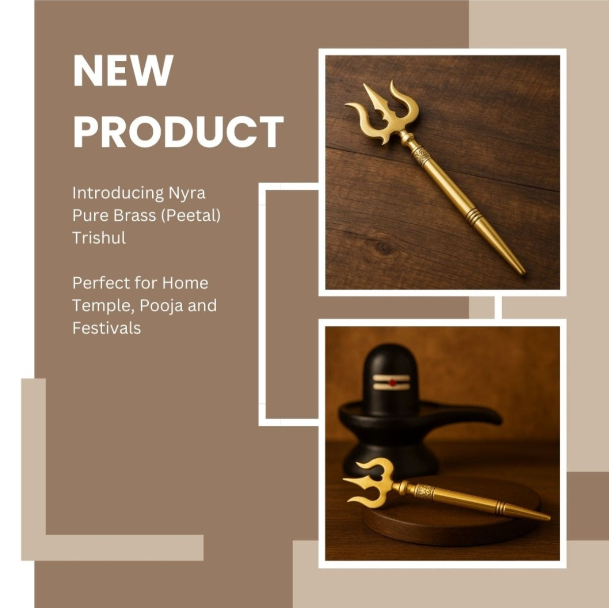 Detail about Pure Brass (Peetal) Trishul