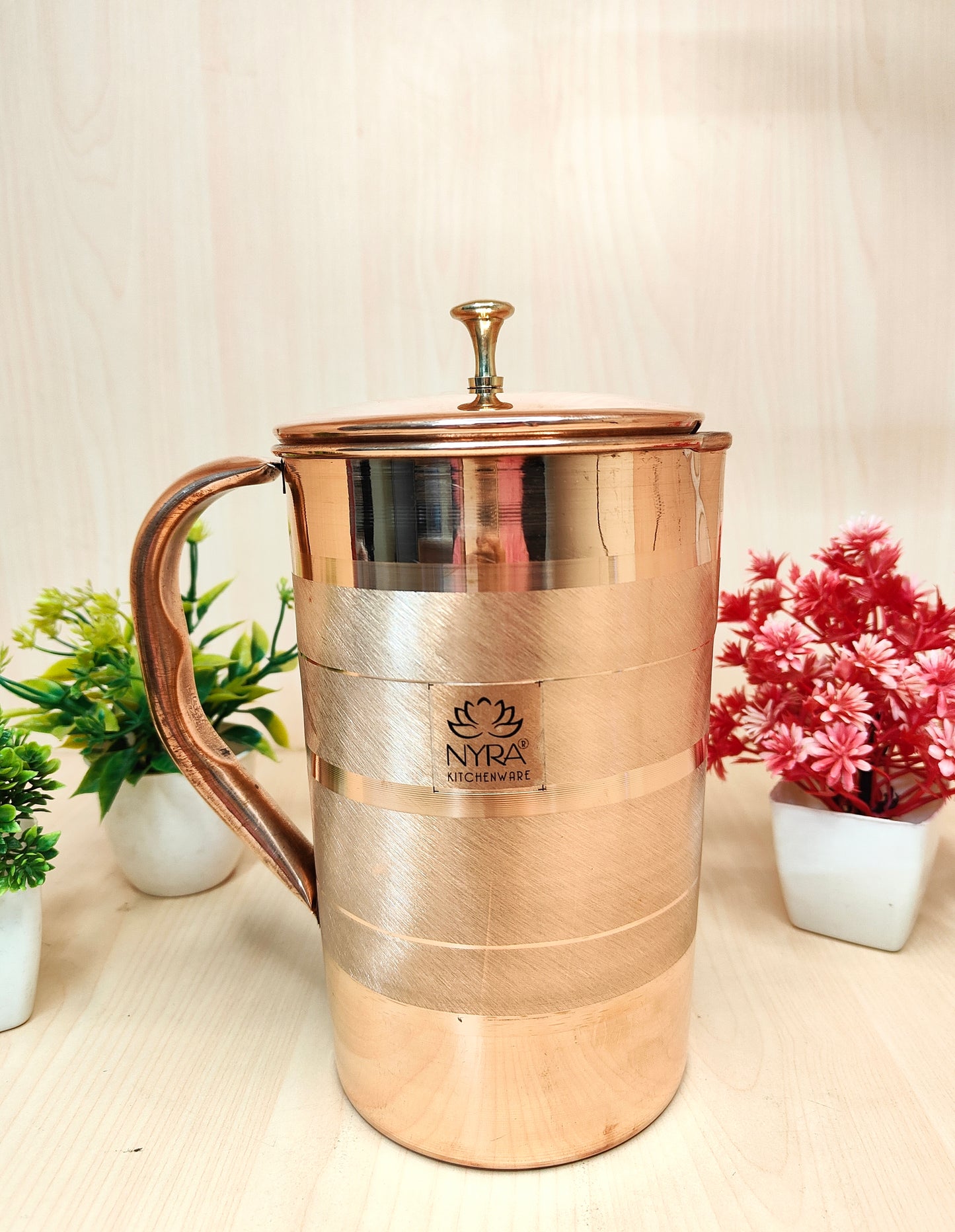 Pure Copper/Tamba Water Jug with Lid