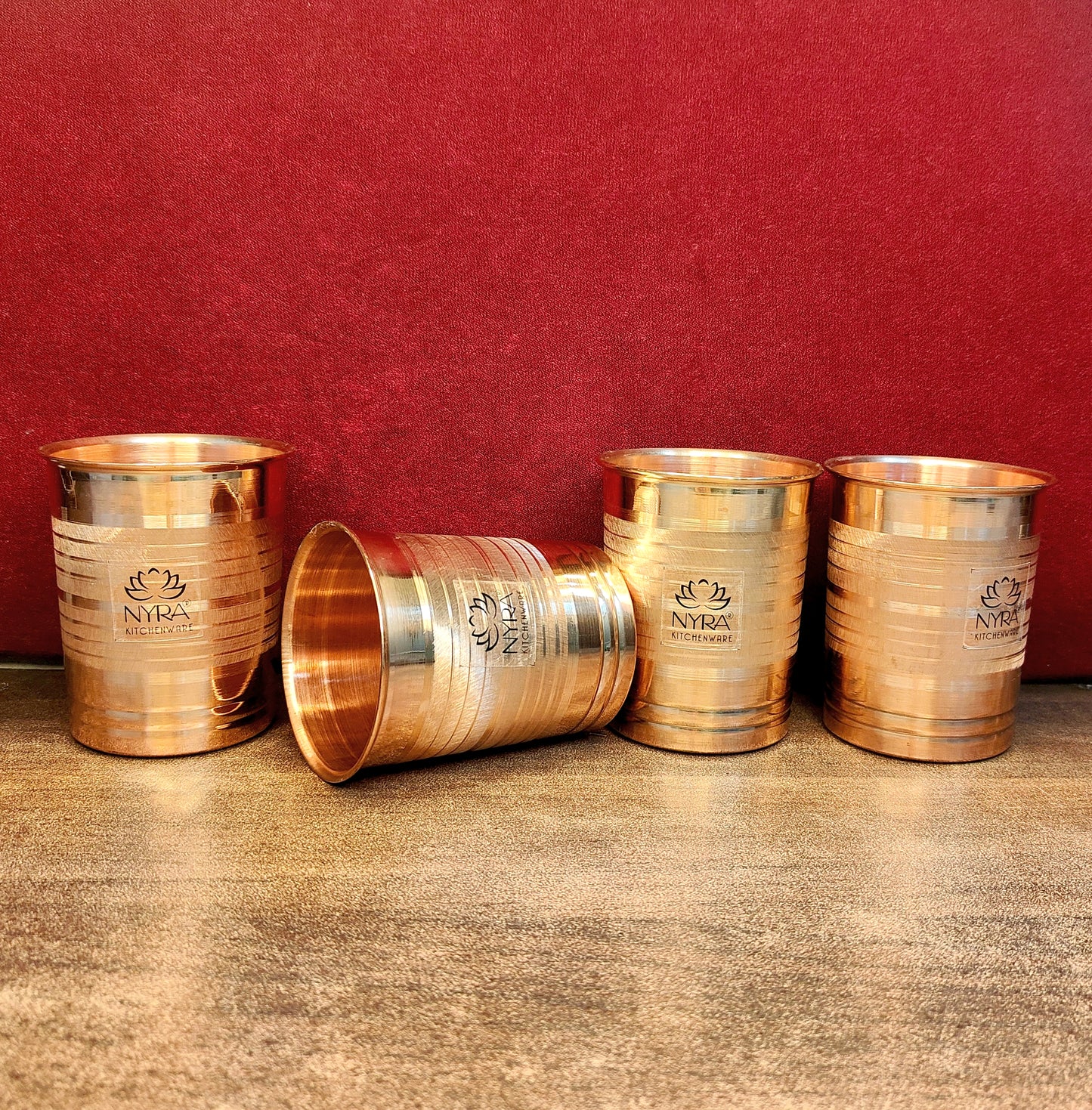 Handmade Copper Glass/Tumbler - Ayurvedic Health Benefits | Traditional Tamba Drinkware for Daily Use