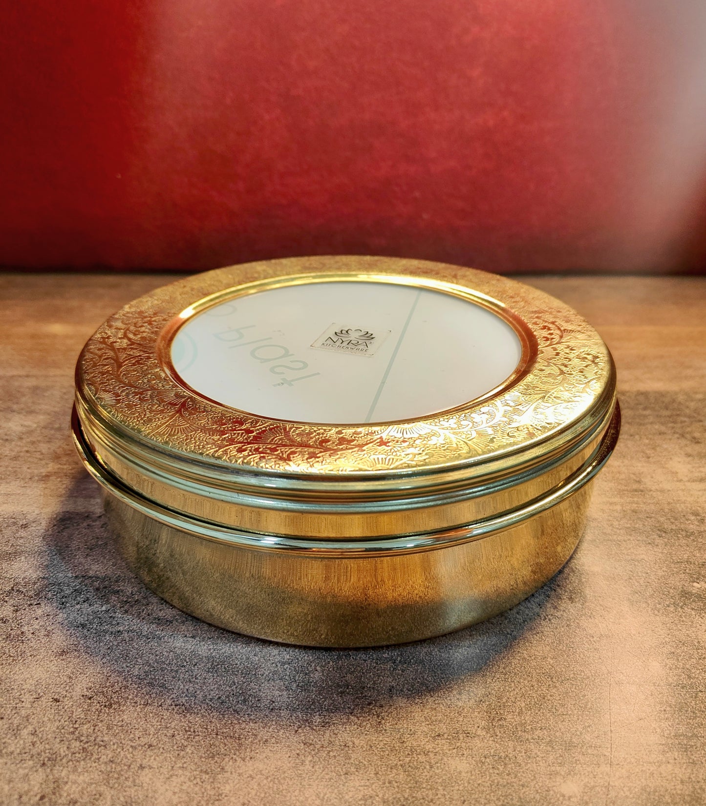 Brass Spice Box with see-through lid | Eco-Friendly & Handcrafted Masala Dabba with 7 Compartments - Traditional Kitchen Essential