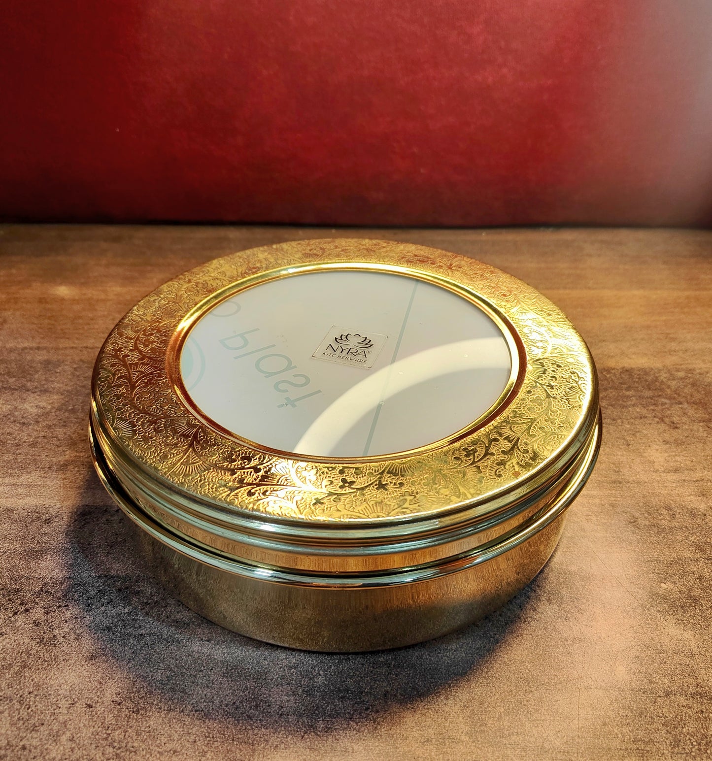Brass Spice Box with see-through lid | Eco-Friendly & Handcrafted Masala Dabba with 7 Compartments - Traditional Kitchen Essential