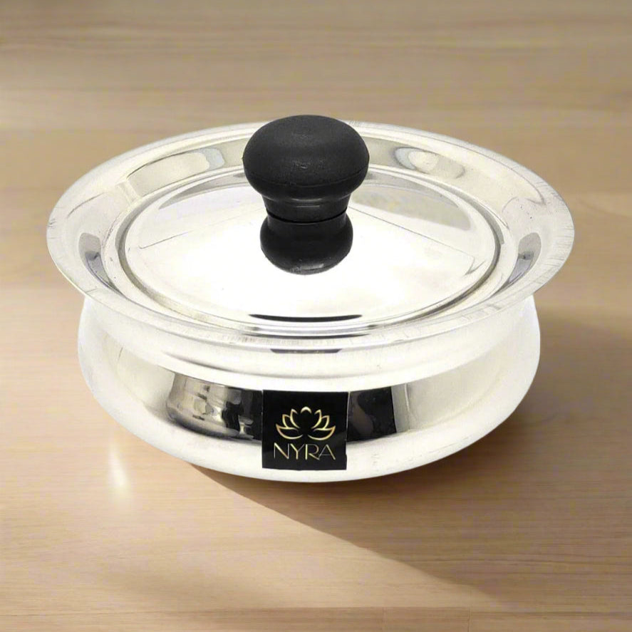 Stainless Steel Biryani Handi with Lid and PVC Knob - Cooking Handi