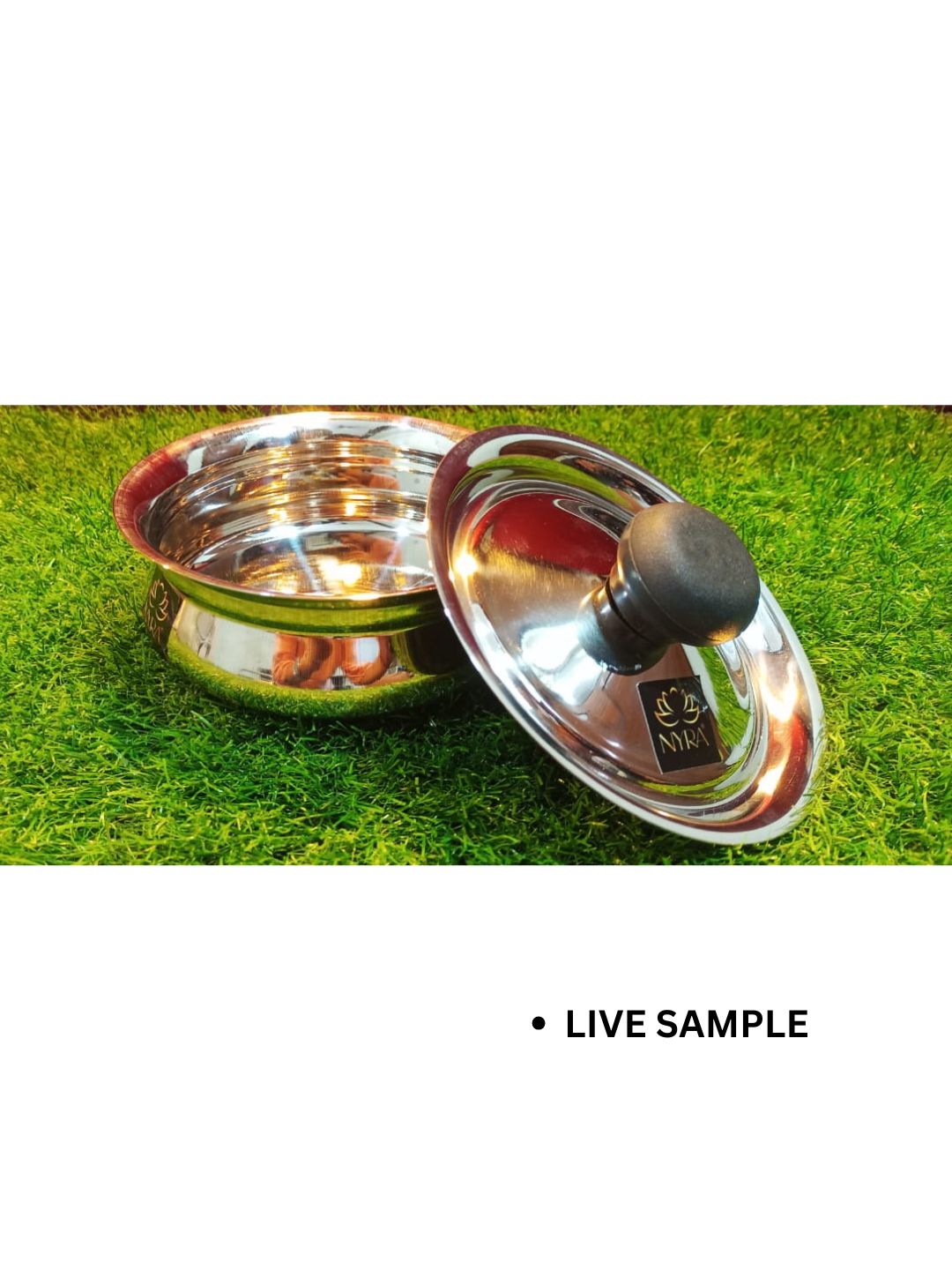 Stainless Steel Biryani Handi with Lid and PVC Knob - Cooking Handi