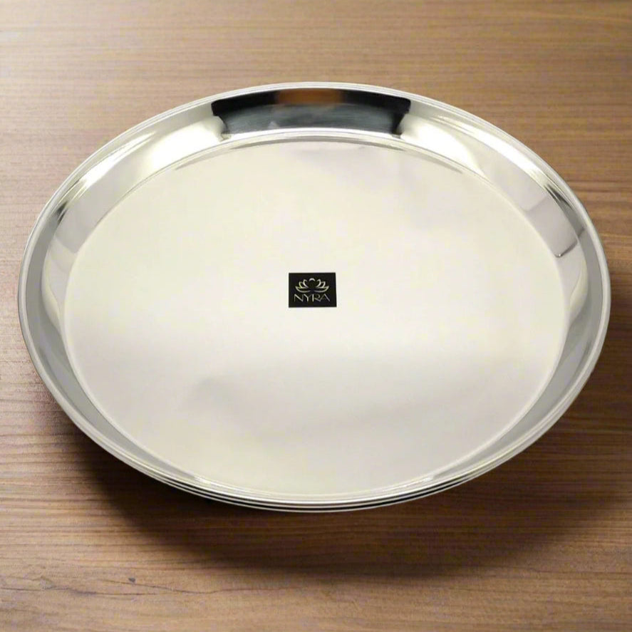 Stainless Steel Set of 12 Plates