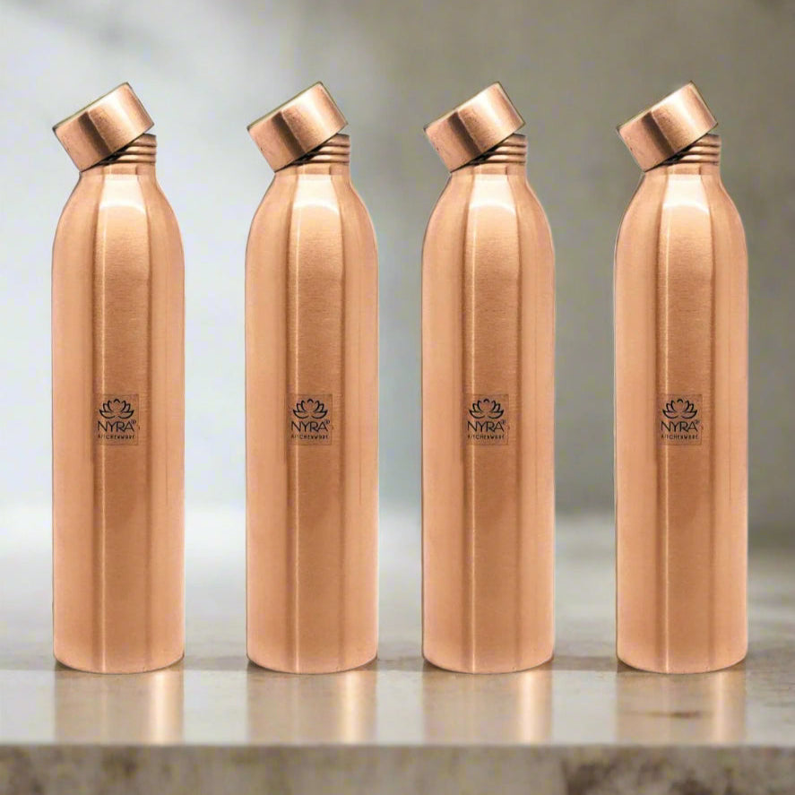 set of four copper water bottle