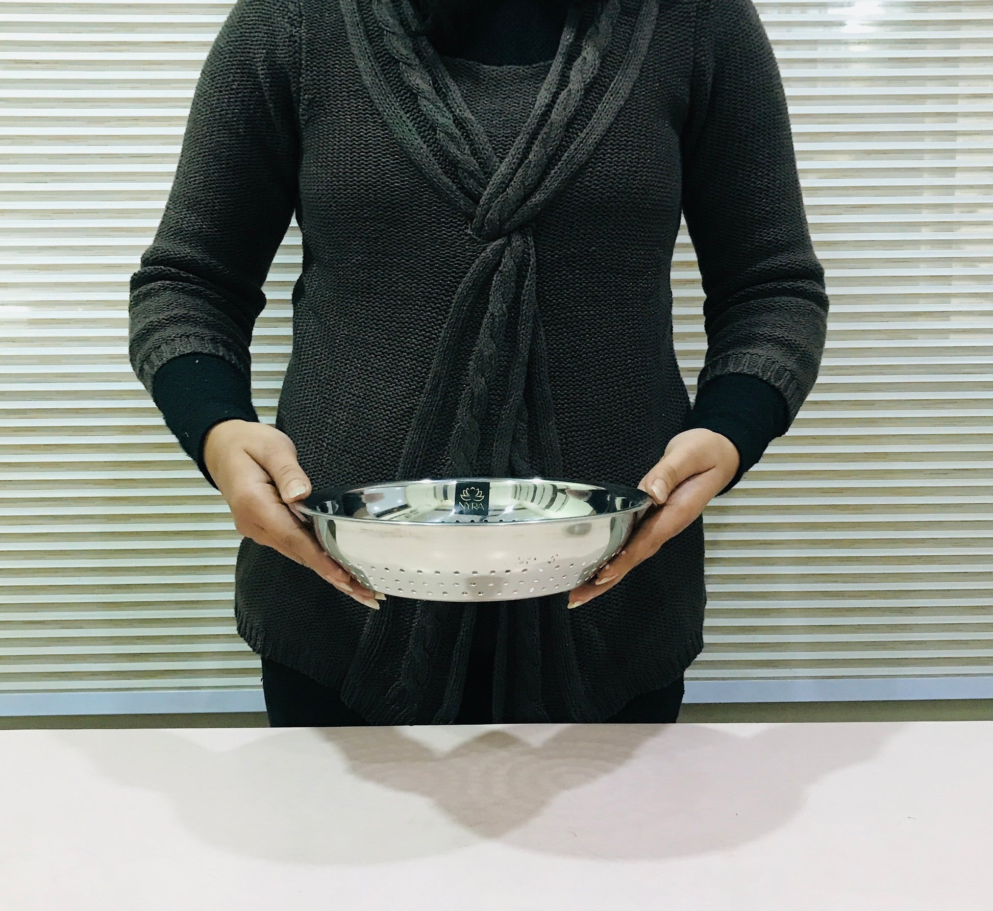 showing medium Stainless Steel Strainer & Colanders