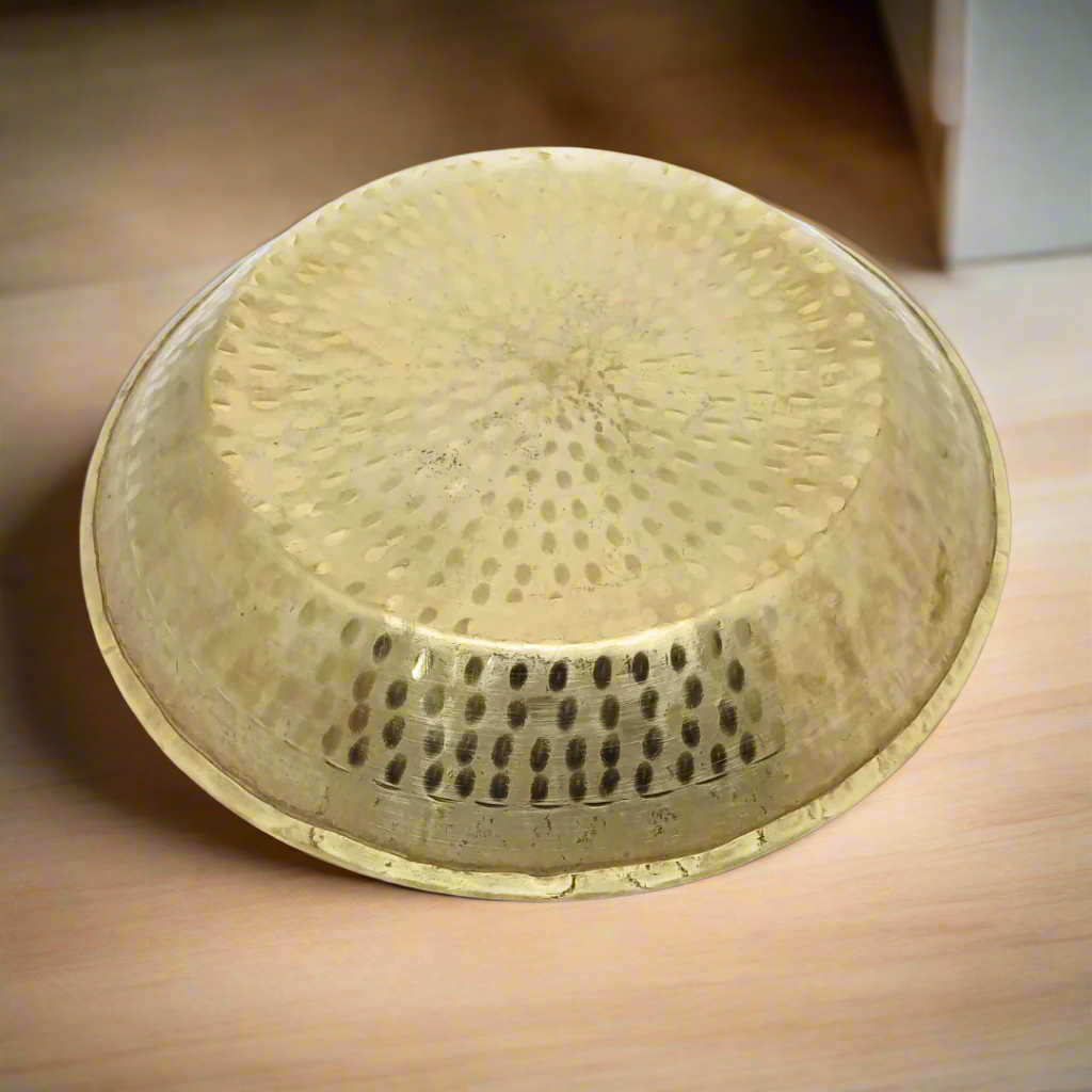 Traditional Brass Hammered Parat | Mathar Peetal Parath for Dough Kneading & Mixing