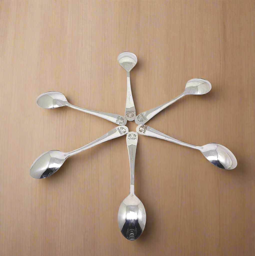 Stainless Steel Spoons Set of 6 | Dinner Spoon | Food Grade Silverware for Home & Kitchen | Mirror Polished