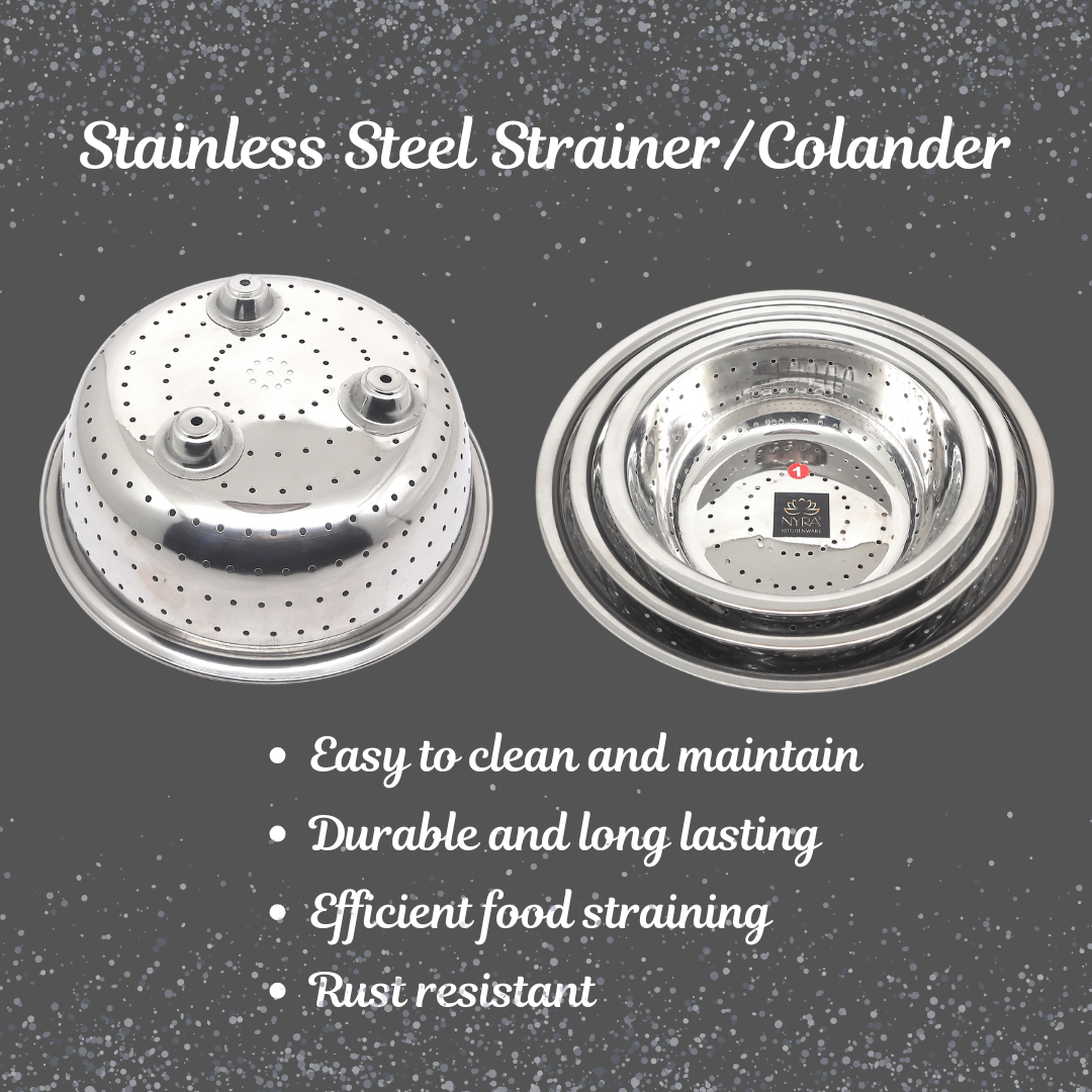 Features of Stainless Steel Rice, Fruits & Vegetables Basin Strainer