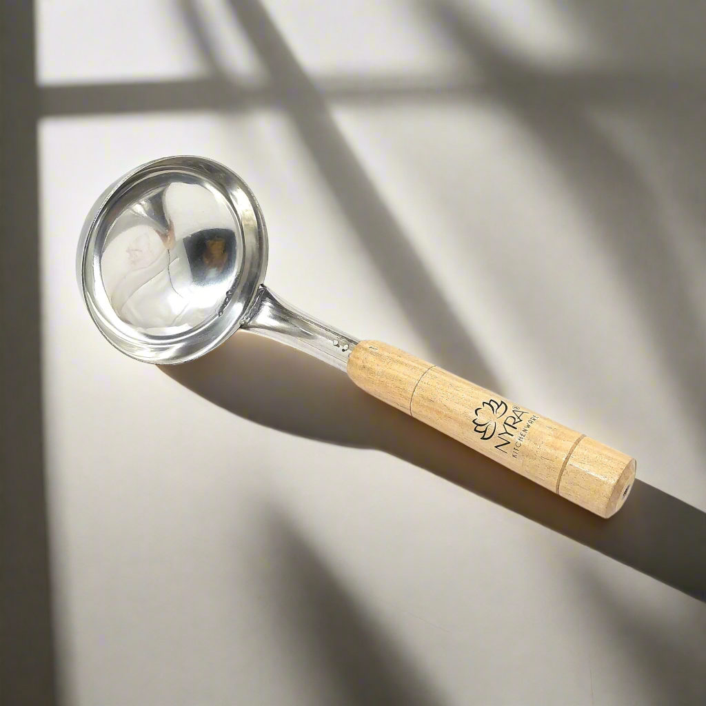 Stainless Steel Ladle with Wooden Handle