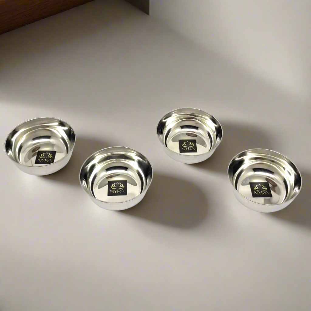 Four Stainless Steel Mini Katori/Bowl