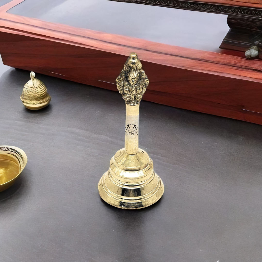 Pure Brass/Peetal Ghanti - Garuda Pooja Prayer Bell