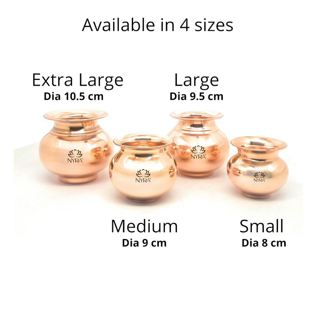 different sizes available of pooja lota