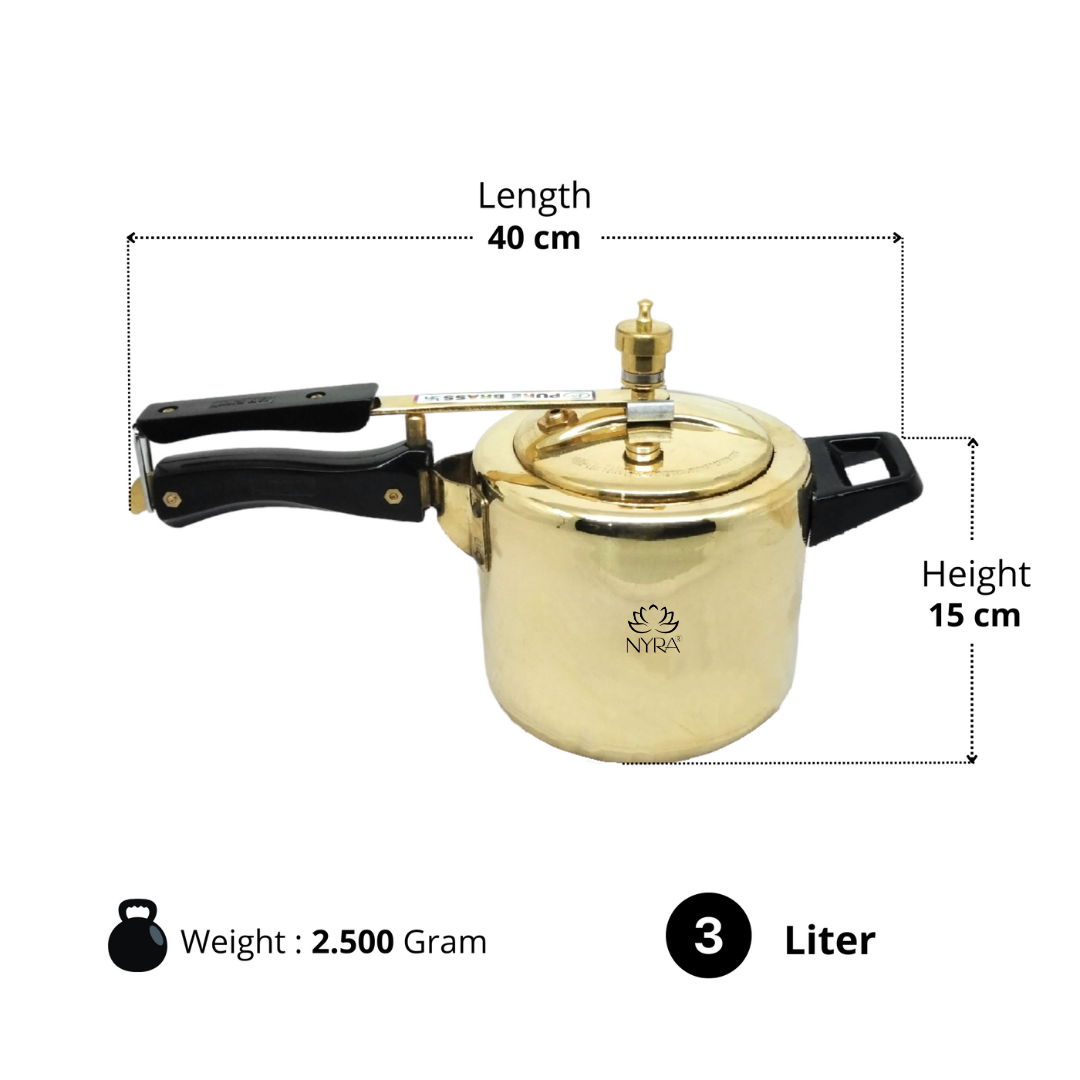 Dimensions of brass Kalai cooker
