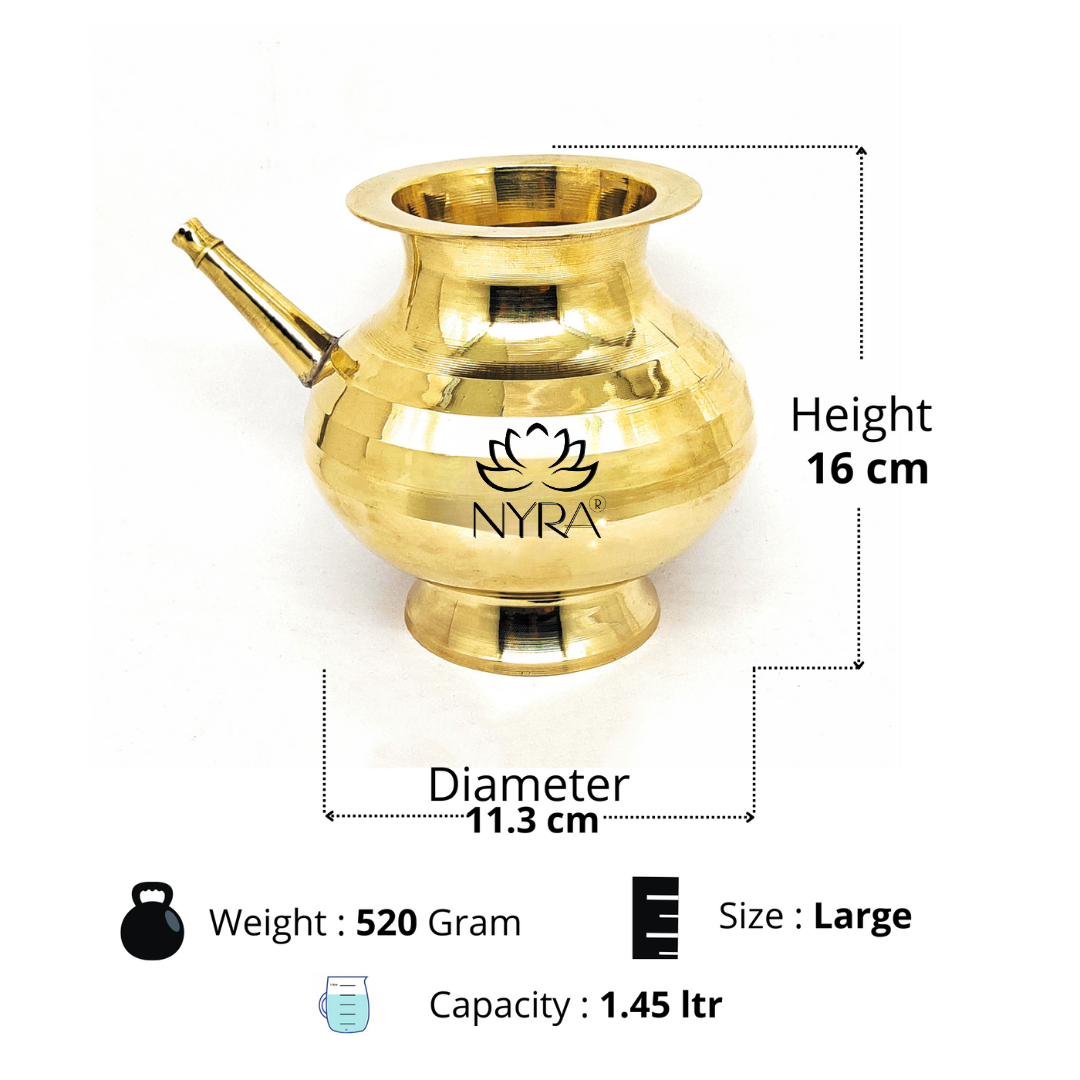 Pure Brass Karwa Chauth Kalash/Lota – Traditional Peetal Karwa