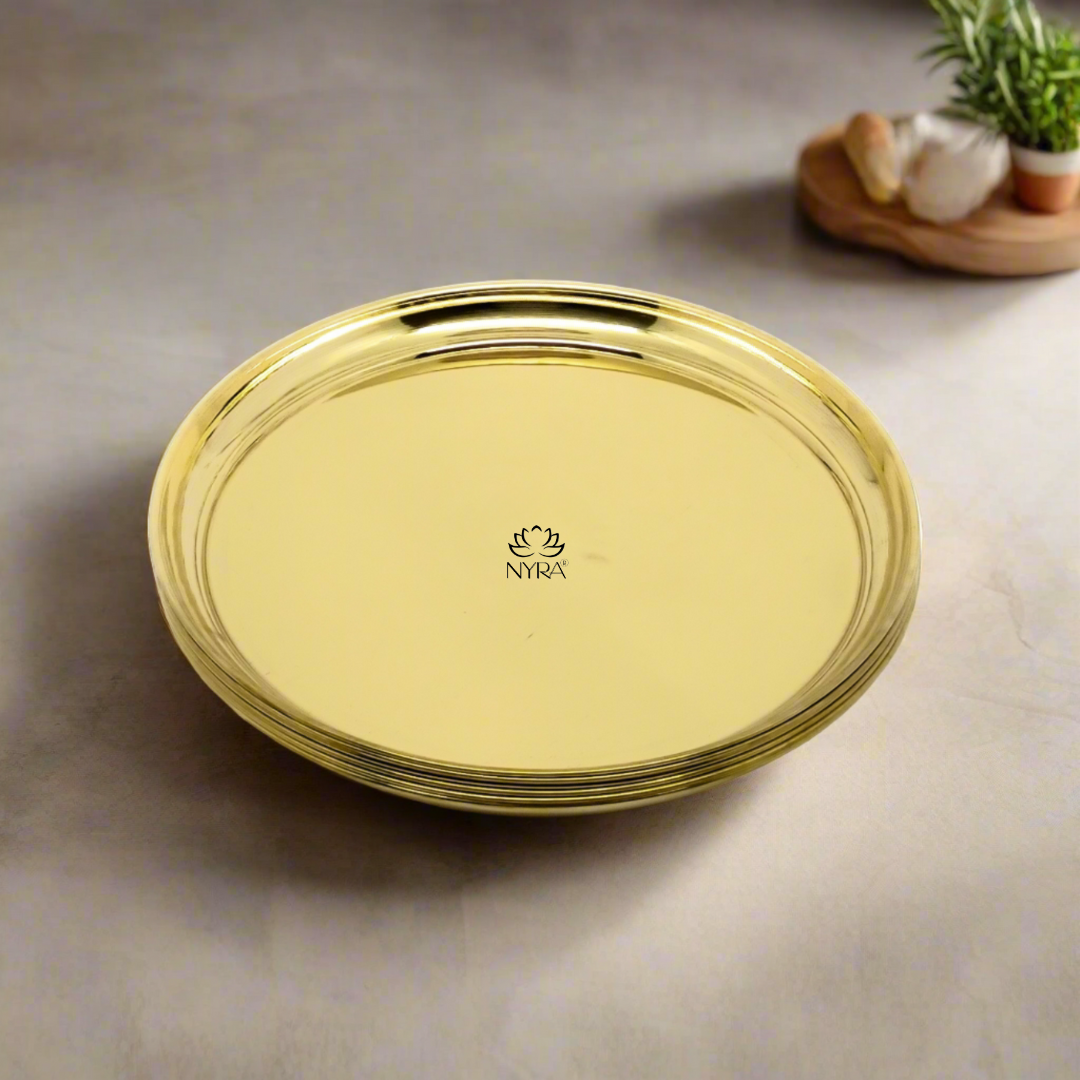 Pure Brass/Peetal Plates | Elegant Traditional Serveware