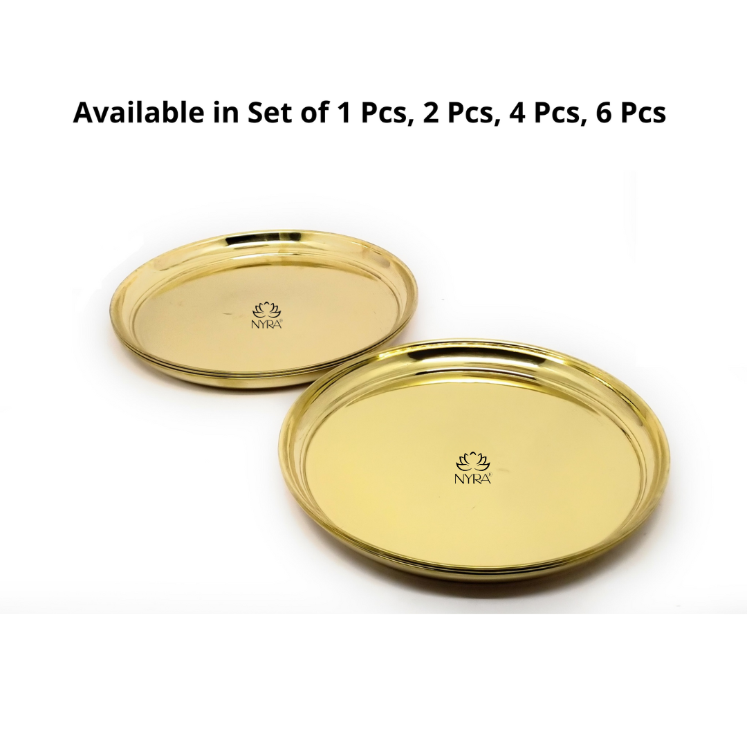 Pure Brass/Peetal Plates | Elegant Traditional Serveware