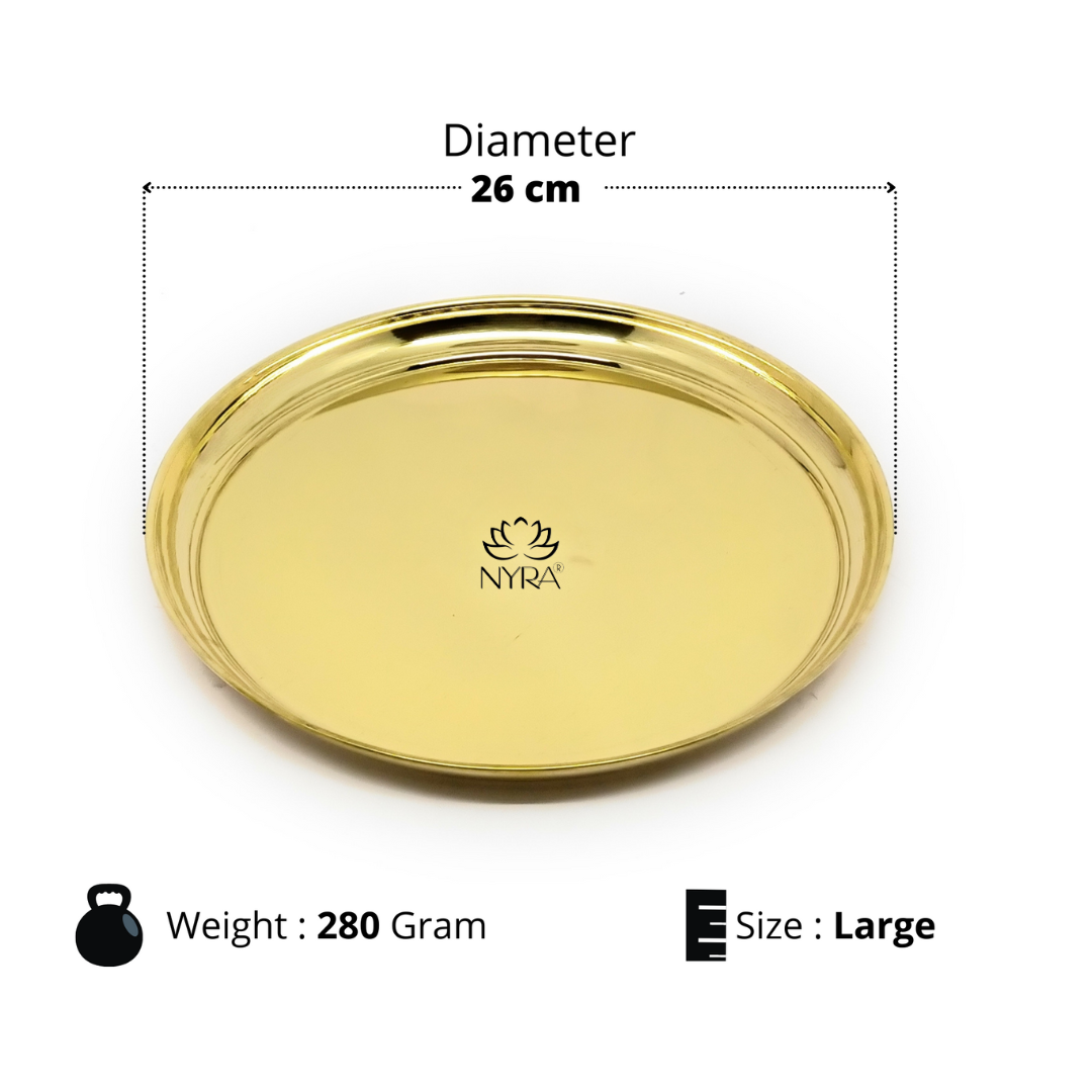 Pure Brass/Peetal Plates | Elegant Traditional Serveware