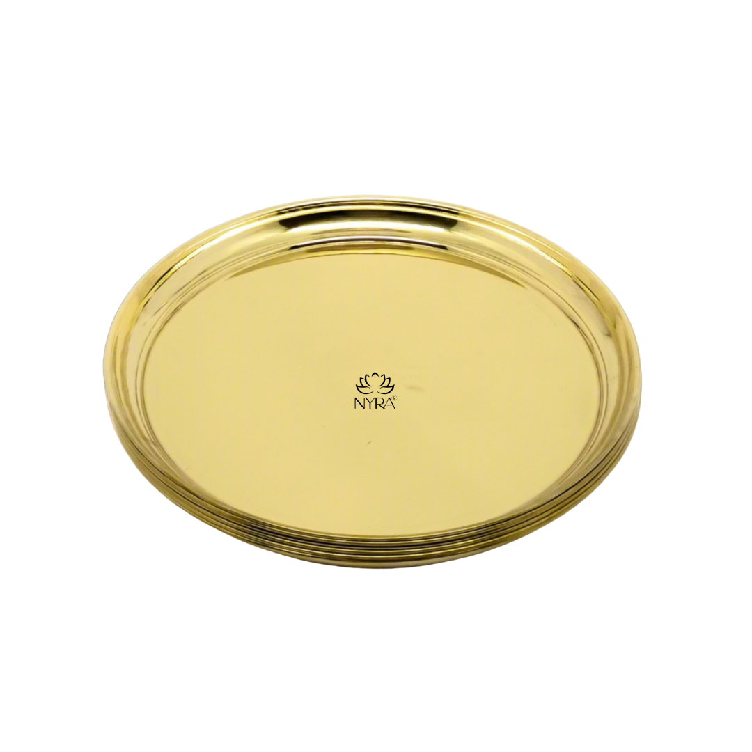 Pure Brass/Peetal Plates | Elegant Traditional Serveware