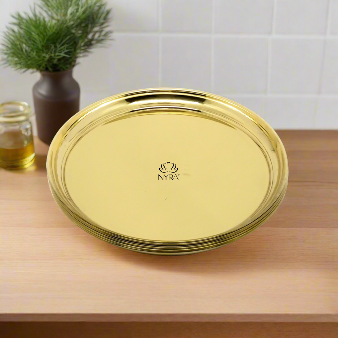 Pure Brass/Peetal Plates | Elegant Traditional Serveware