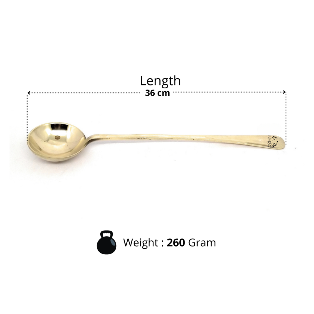 Pure Brass/Peetal Serving Spoon | Peetal Golchi /Ladle