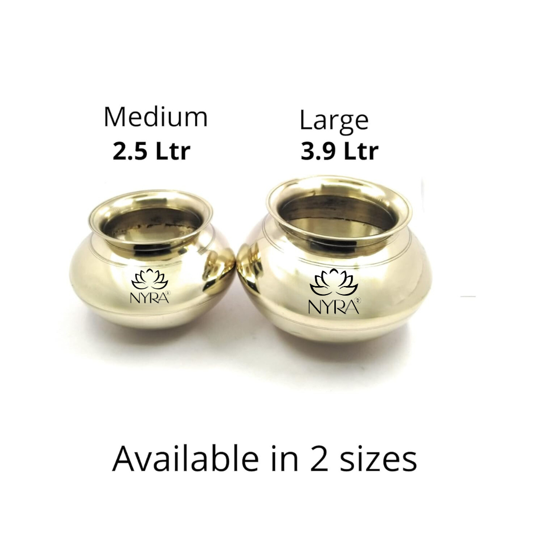 Brass/Peetal Handi Pot with Ultra-Superior Glossy and Smooth Finish