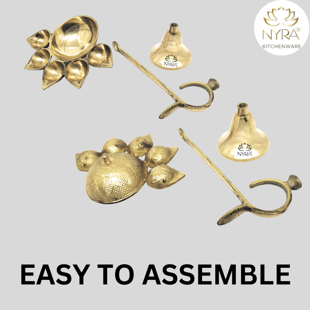 Pure Brass Panchmukhi Diya