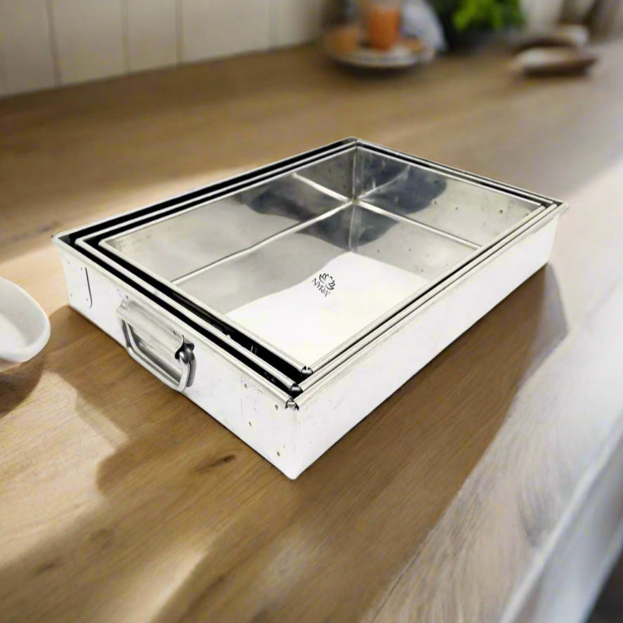 Stainless Steel Handle Serving Tray