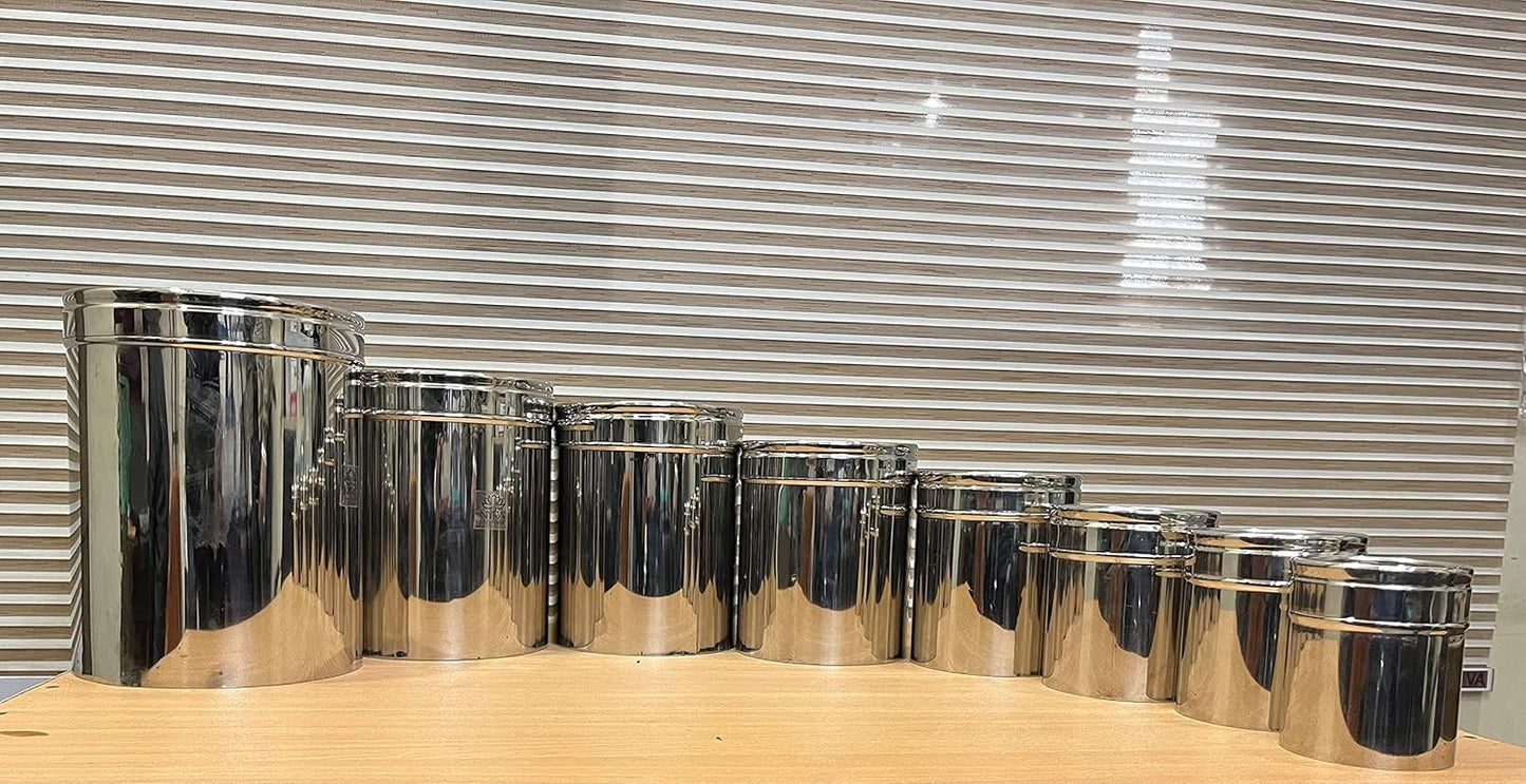 all sizes of Stainless Steel Multipurpose Kitchen Storage Container