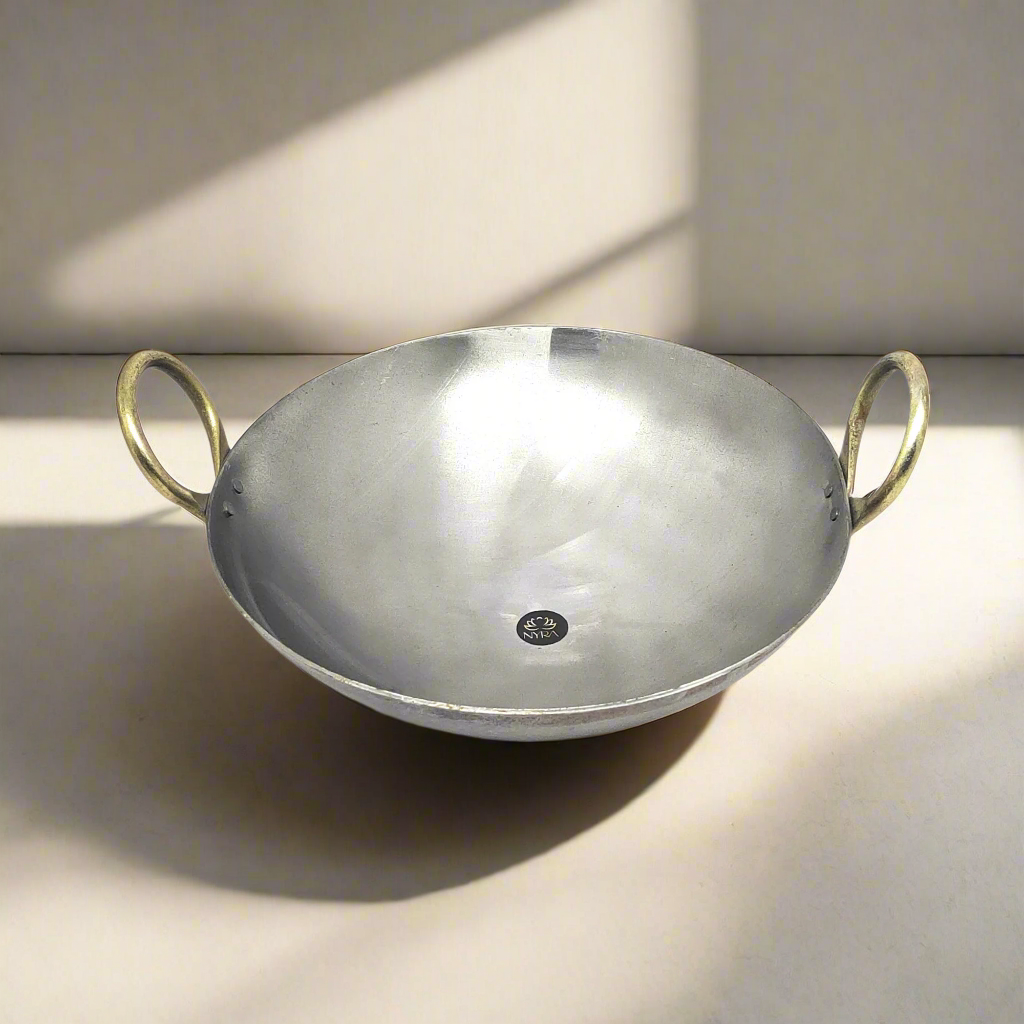 Royale Iron Kadhai/Wok with Sturdy Handle
