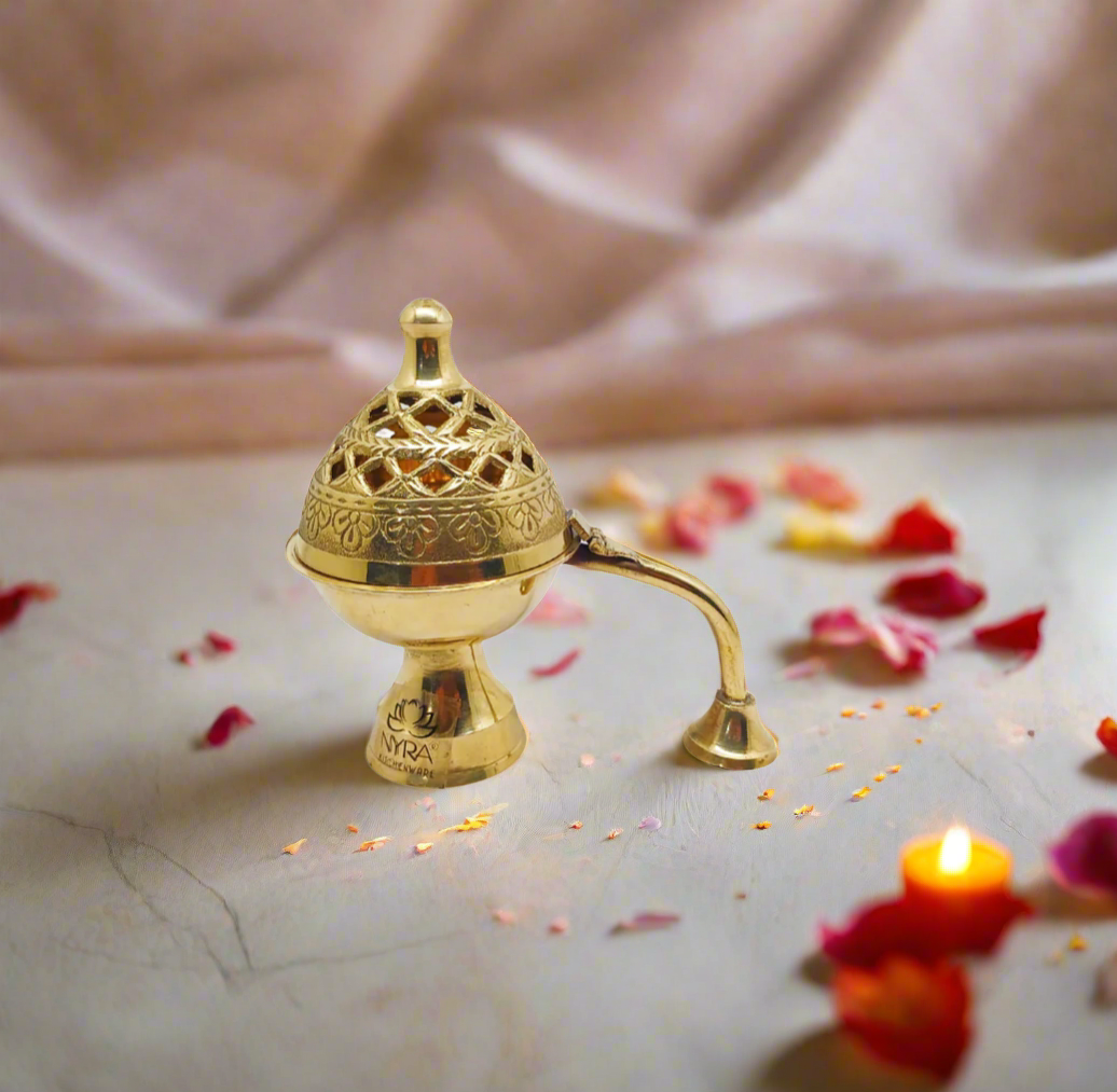 Pure Brass Loban Diya with Handle