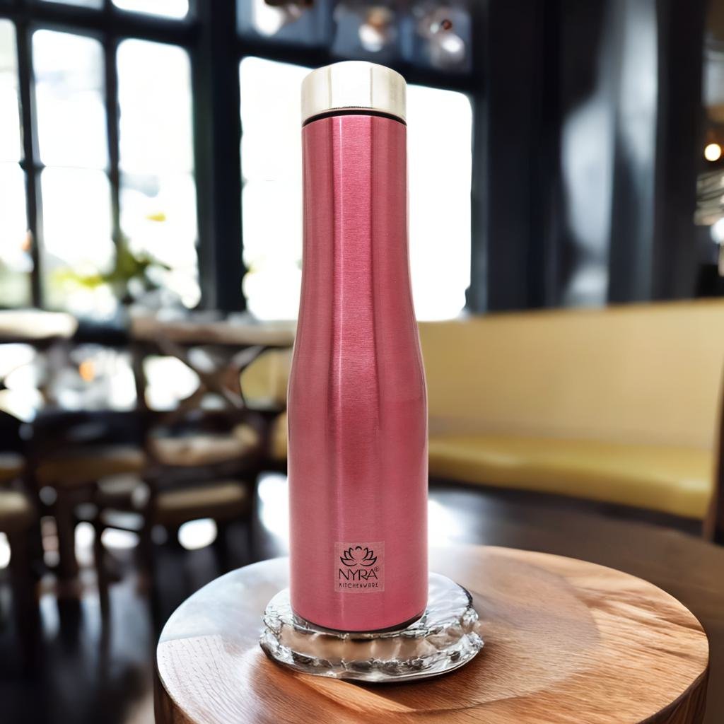 Stainless Steel Pink Fridge/Refrigerator Water Bottle