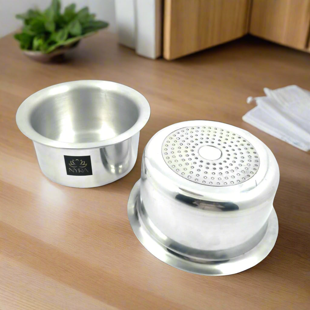 Base view of induction based aluminium bhagona