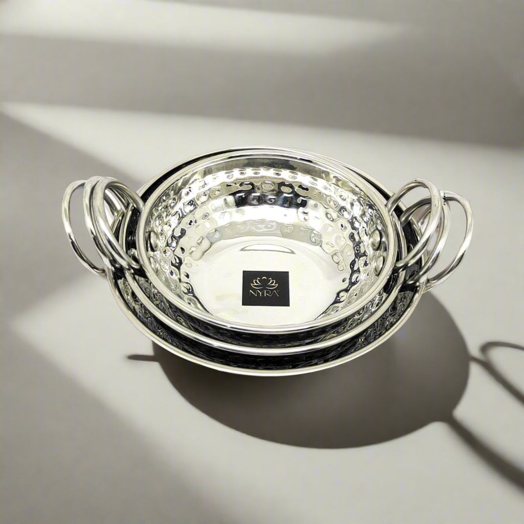 Stainless Steel Mini Serving Kadhai Set