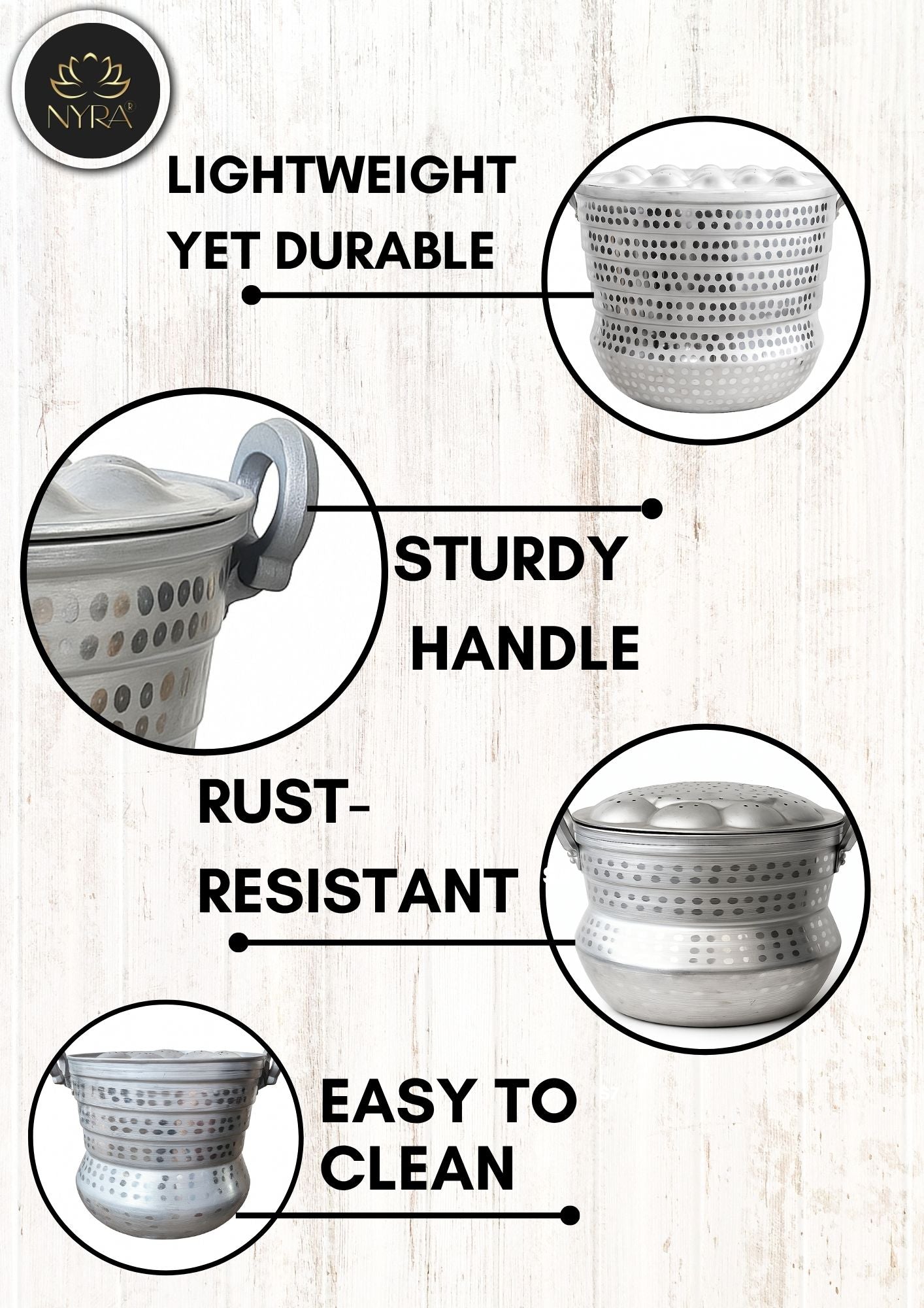 Commercial Hammered Aluminium Idli Cooker l Idli Maker for Hotels, Catering & Restaurants | Durable Design for Soft & Fluffy Idlis | Authentic South Indian Cooking | Contact for Prices