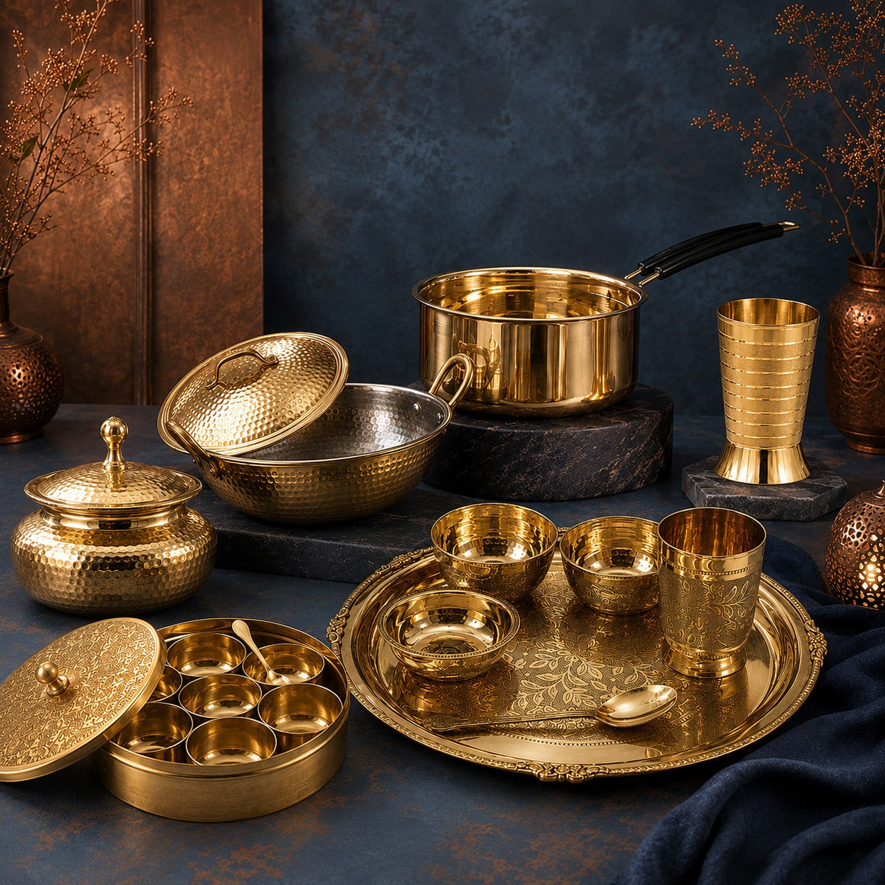 Pure Brass kitchen utensils