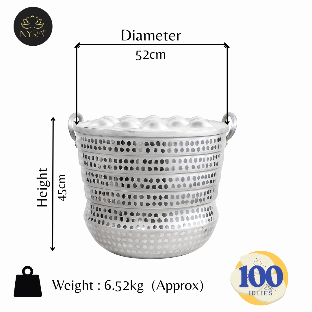 White perforated basket with dimensions and weight information on a white background